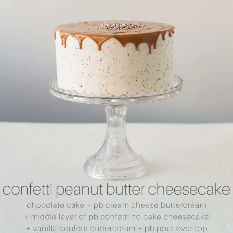 Confetti Peanut Butter Cheesecake